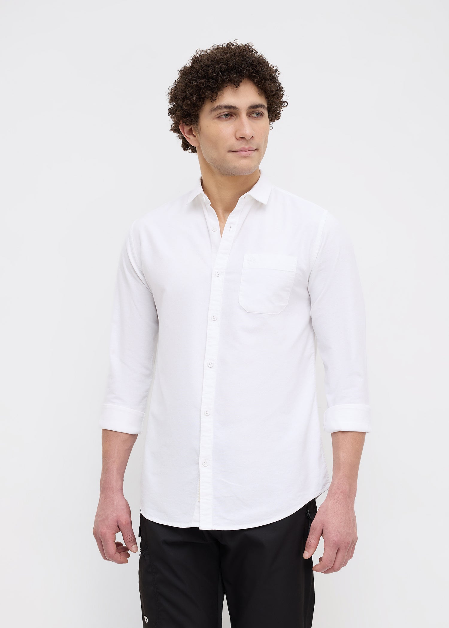 Barton Full Sleeve Shirt: White