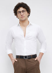 Barton Full Sleeve Shirt: White