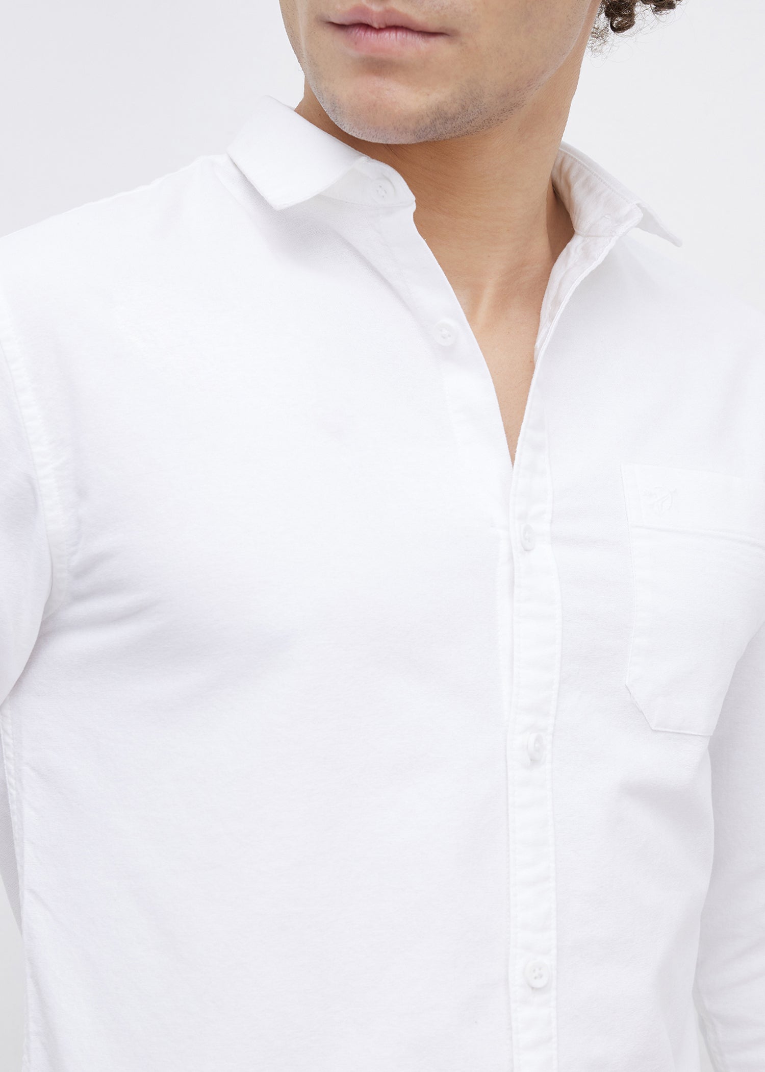 Barton Full Sleeve Shirt: White