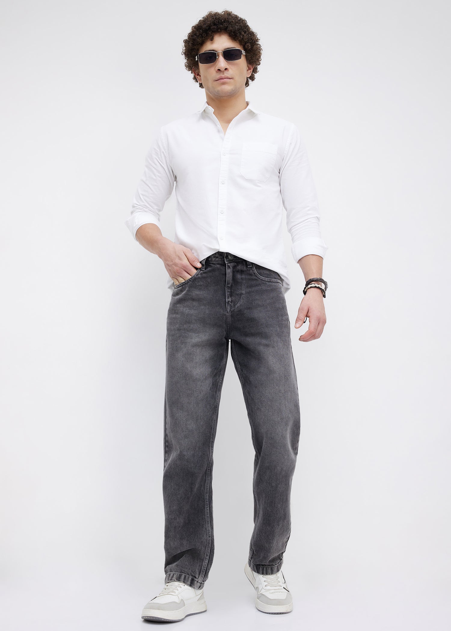 Barton Full Sleeve Shirt: White