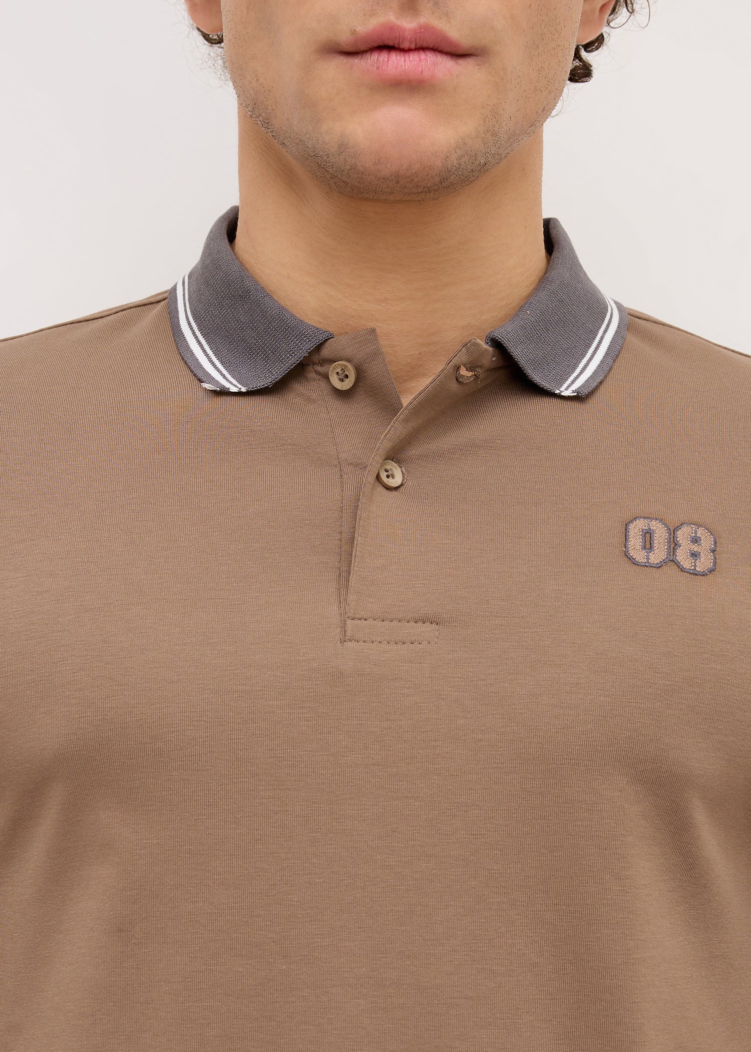 Endpoint Half Sleeve Polo: Tan