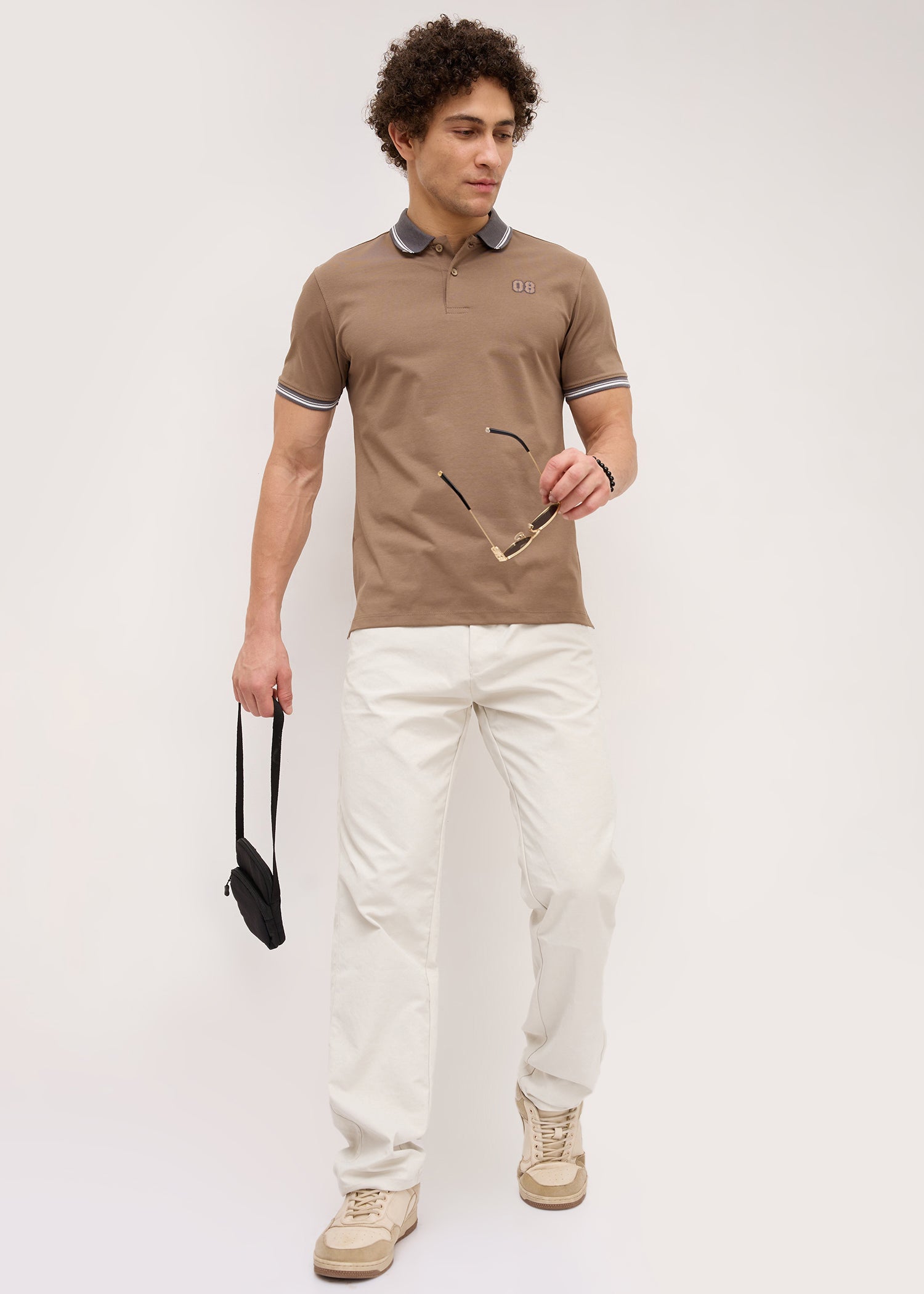Endpoint Half Sleeve Polo: Tan