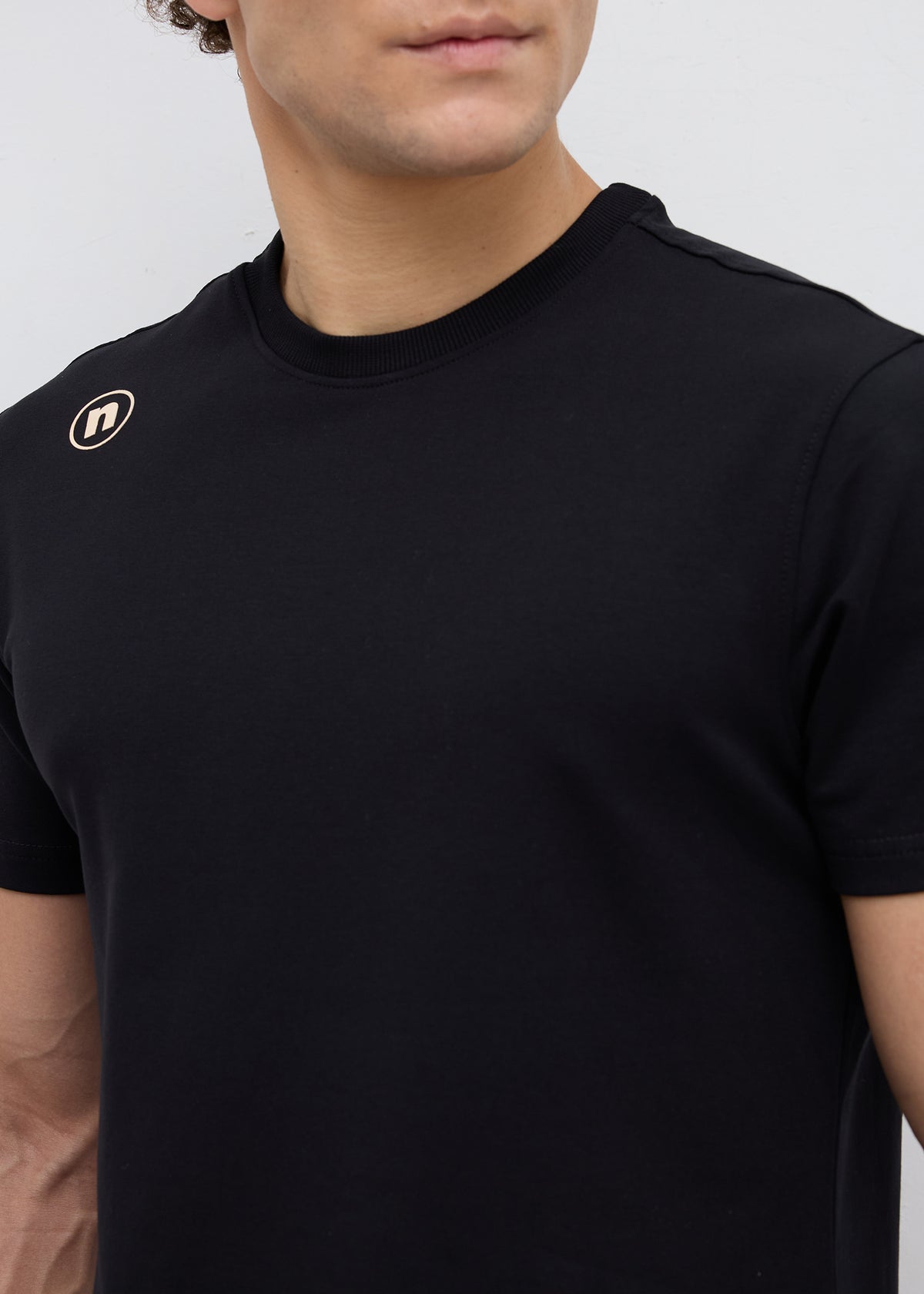 Closeup Half Sleeve Graphic T-Shirt: Black