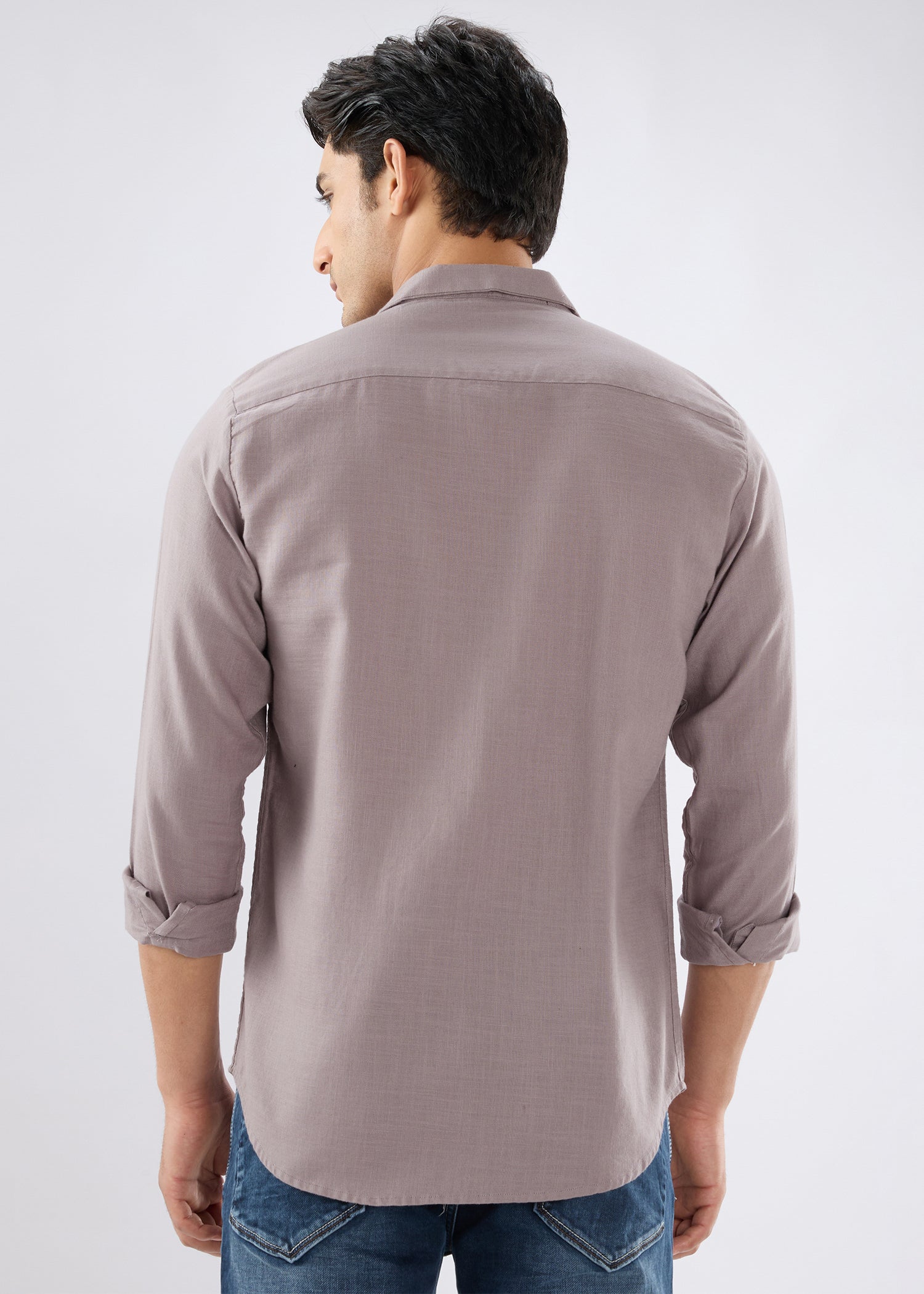 Keen Solid Full Sleeve Shirt: Grey