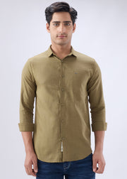 Nostrum Keen Solid Full Sleeve Mehndi Shirt for men