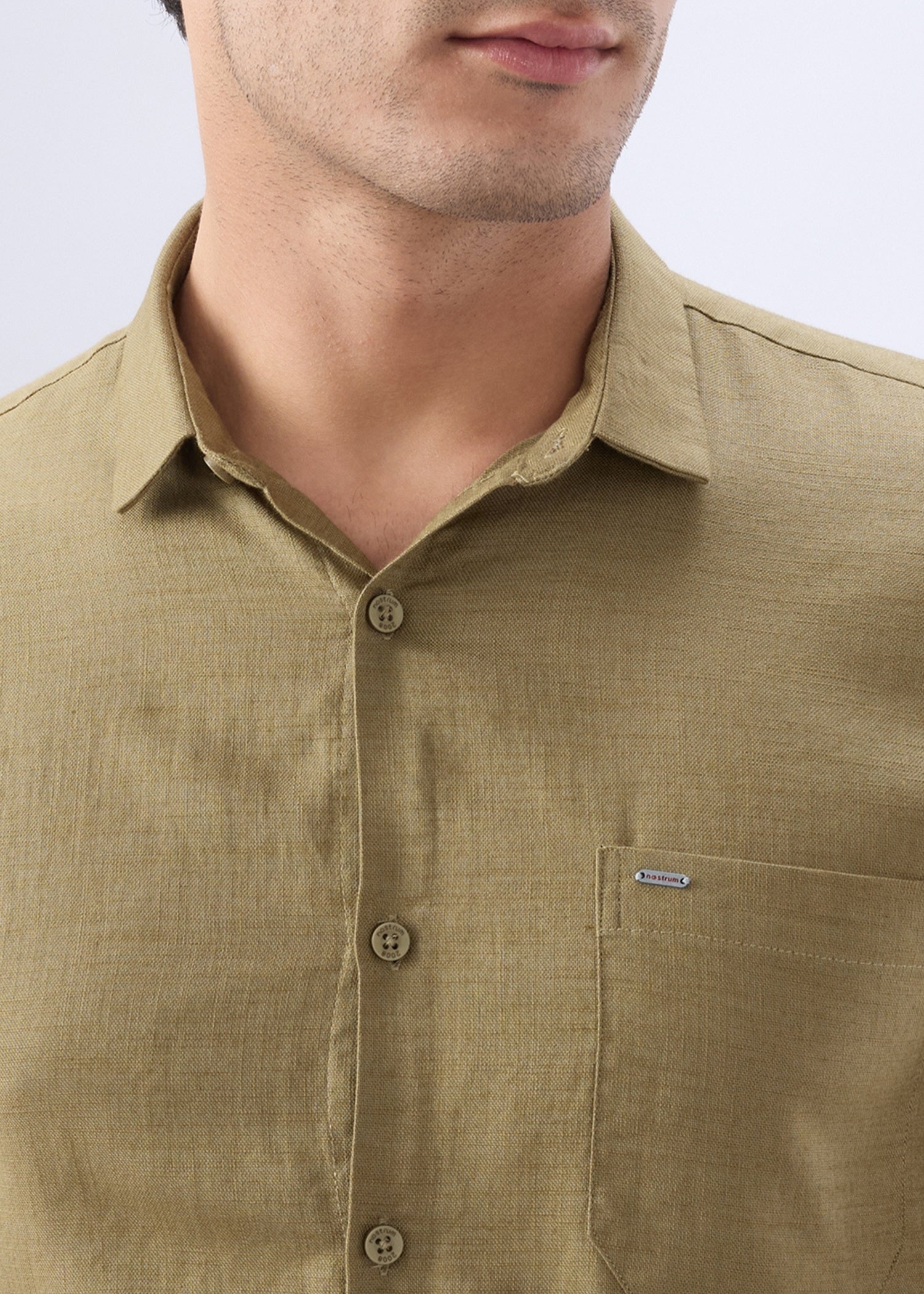 Keen Solid Full Sleeve Shirt: Mehndi