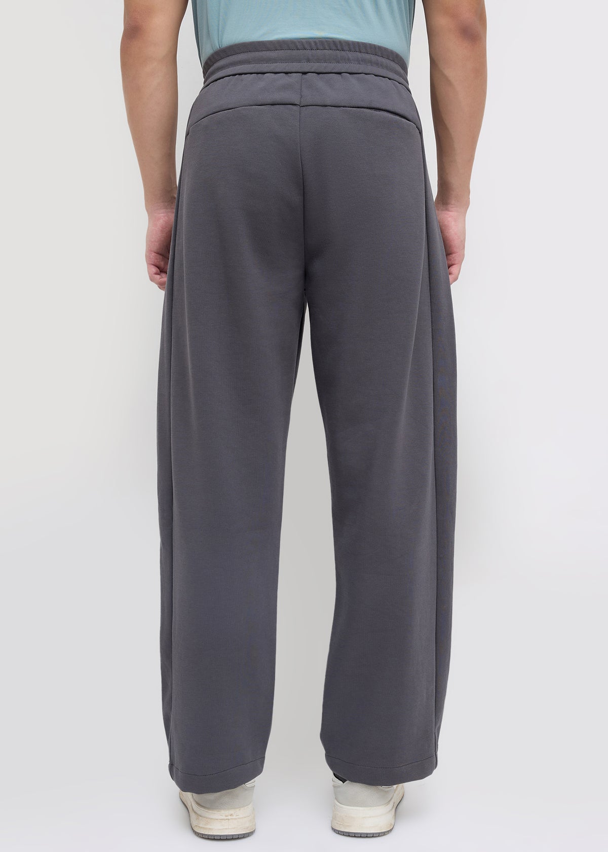 Wog Solid Relaxed-Fit Track Pants: Dark Grey