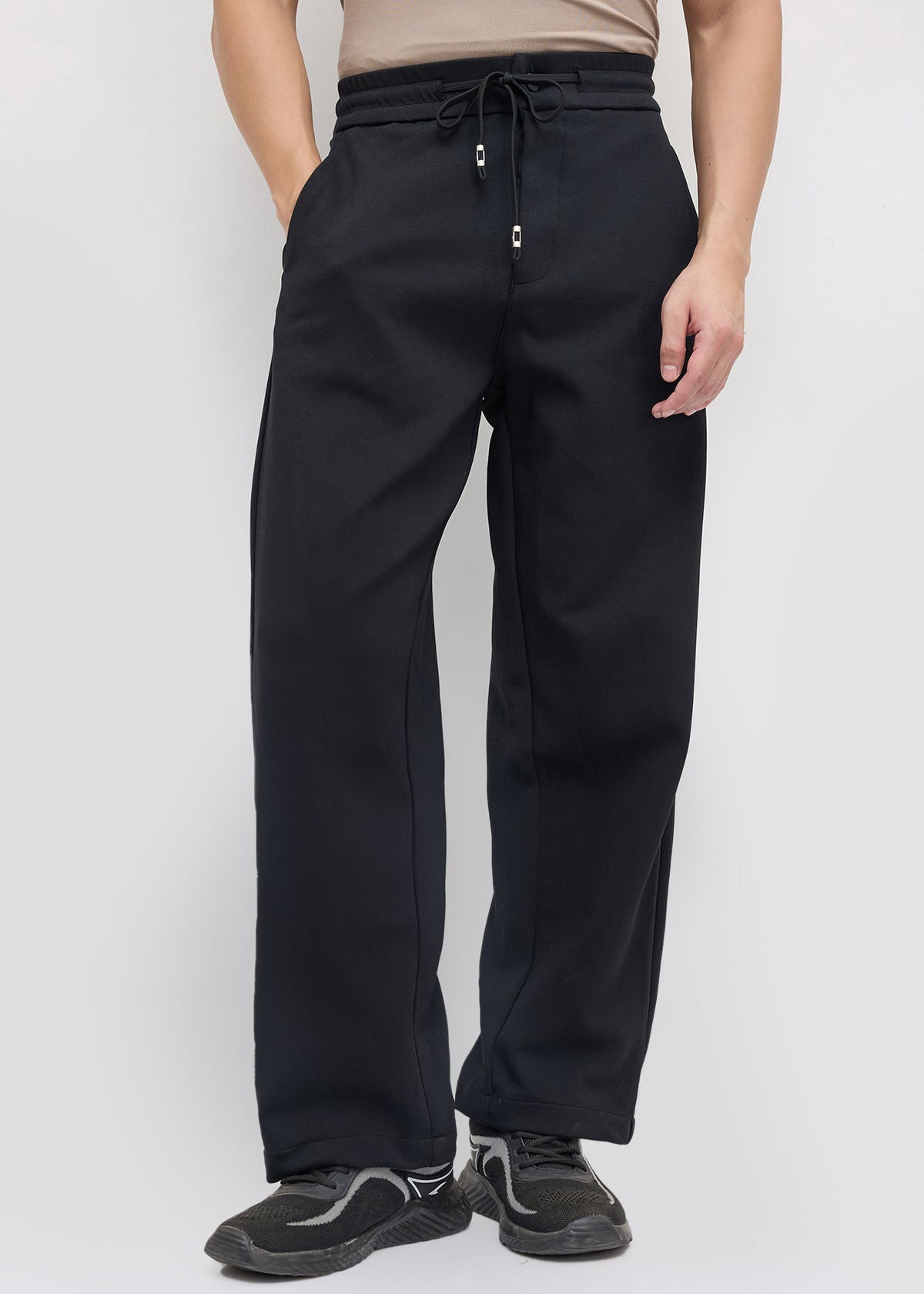 Wog Solid Relaxed-Fit Track Pants: Khaki