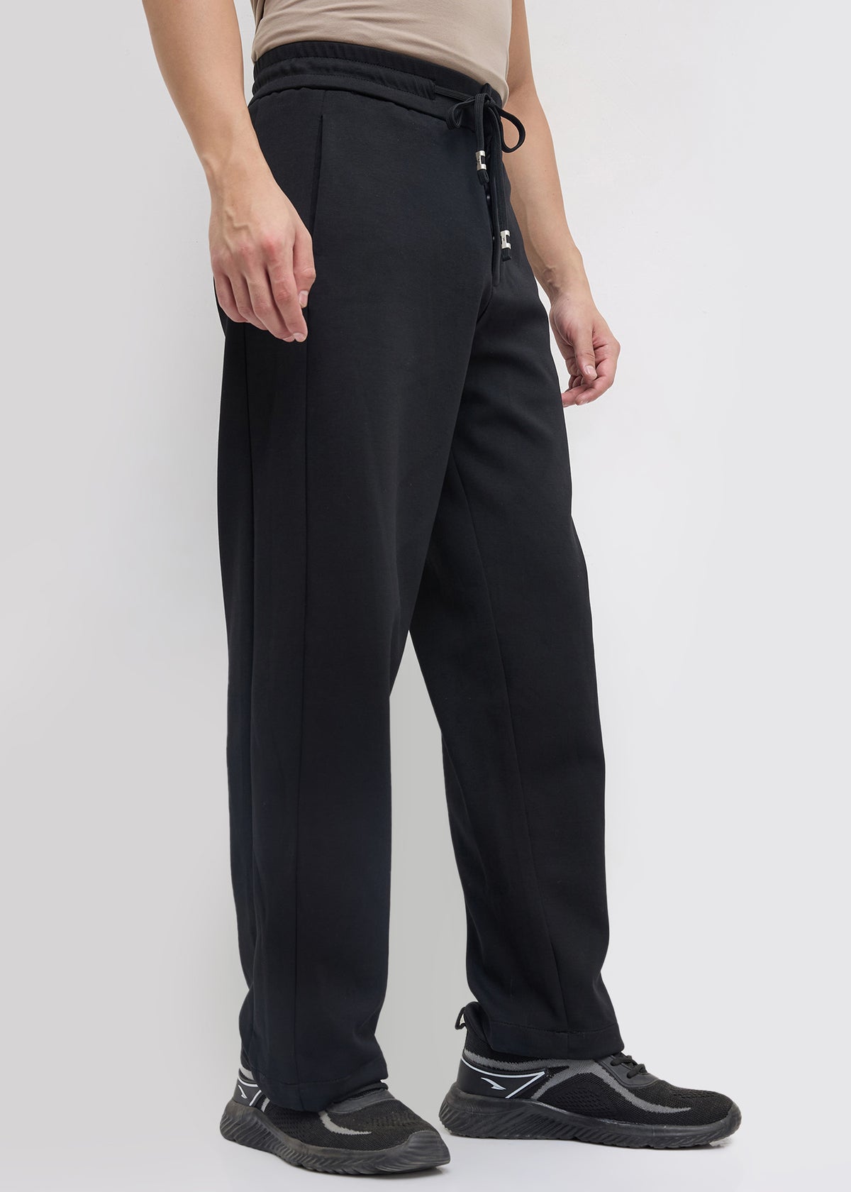 Wog Solid Relaxed-Fit Track Pants: Khaki