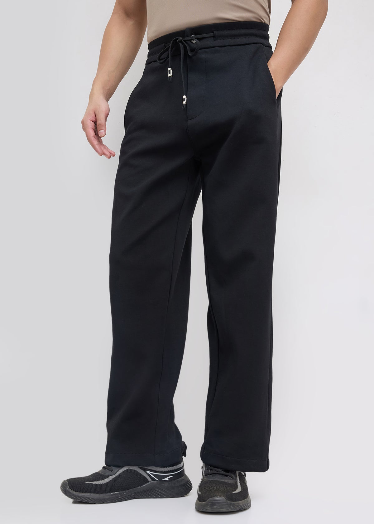 Wog Solid Relaxed-Fit Track Pants: Khaki