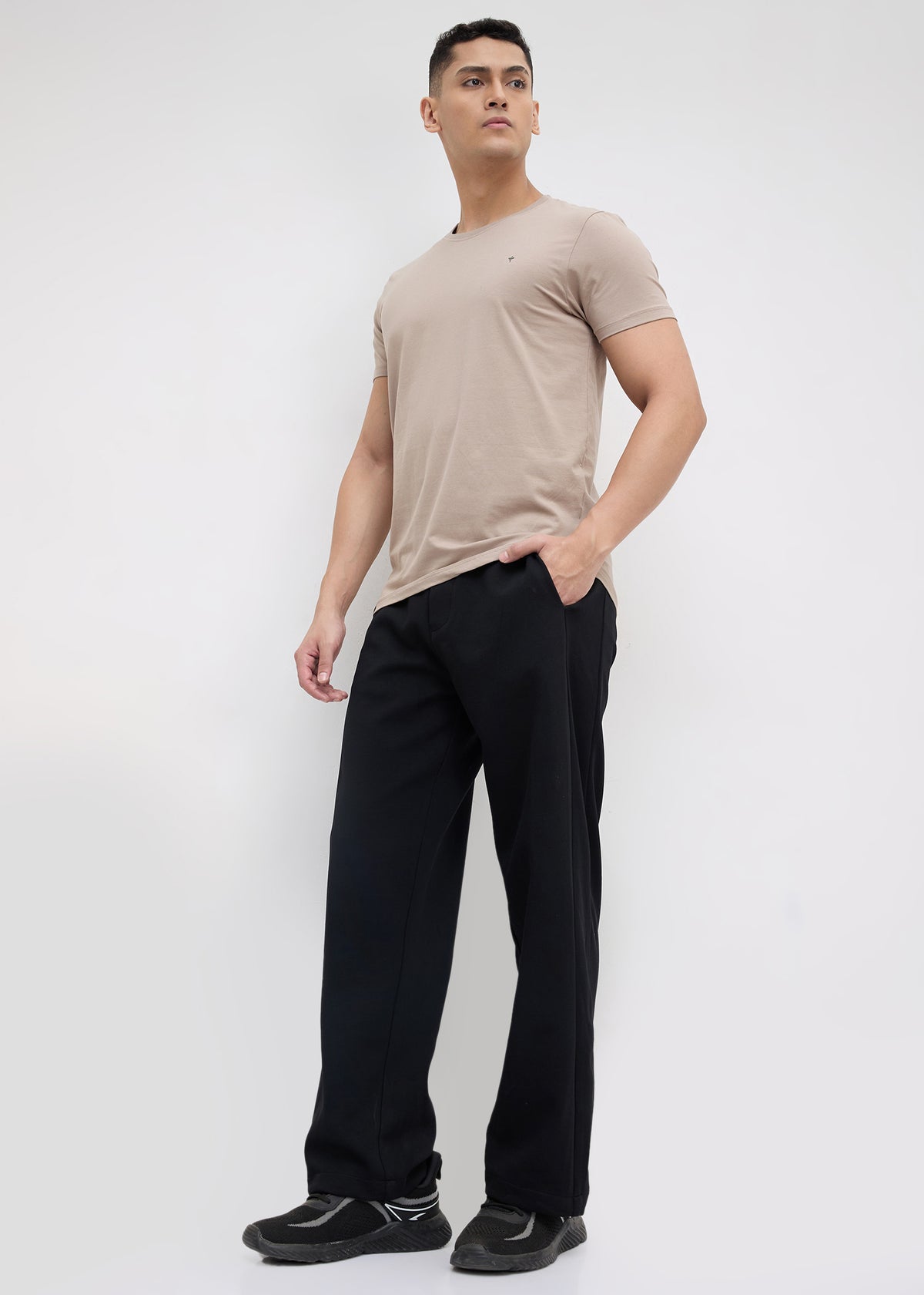 Wog Solid Relaxed-Fit Track Pants: Khaki