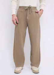 Wog Solid Relaxed-Fit Track Pants: Khaki