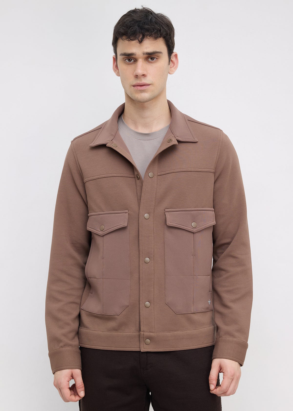 Kiora Multi-Pocket Snap-Button Jacket: Copper