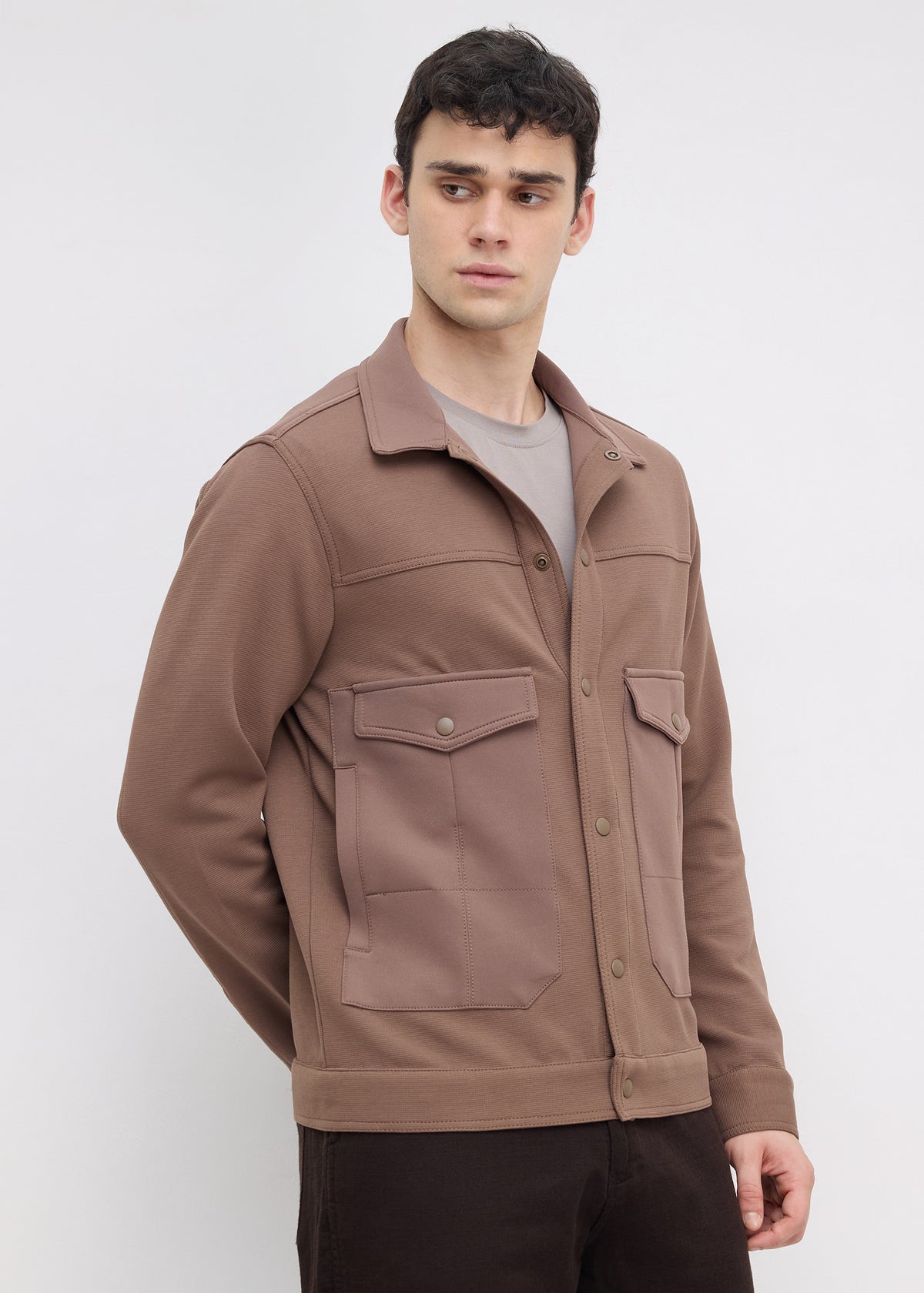Kiora Multi-Pocket Snap-Button Jacket: Copper