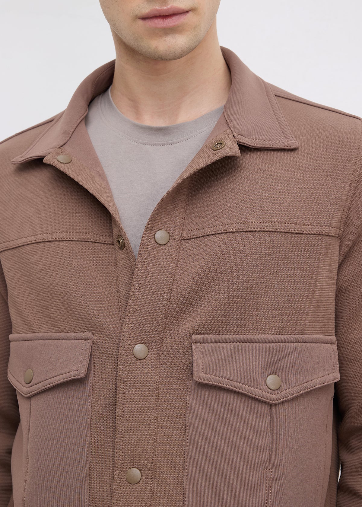 Kiora Multi-Pocket Snap-Button Jacket: Copper