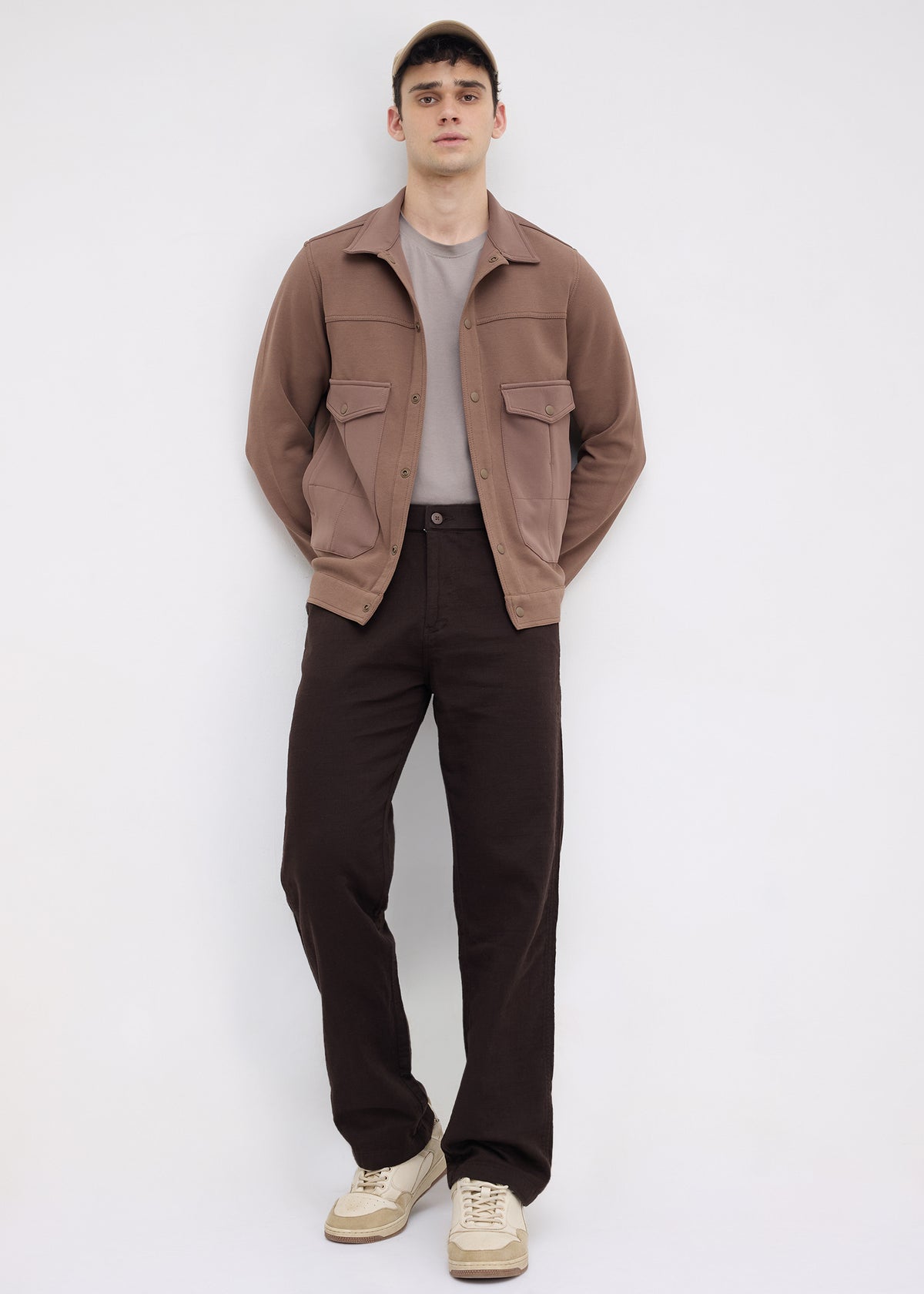Kiora Multi-Pocket Snap-Button Jacket: Copper