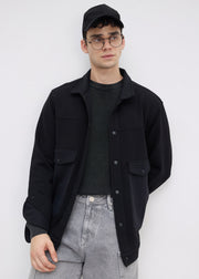 Kiora Multi-Pocket Snap-Button Jacket: Black