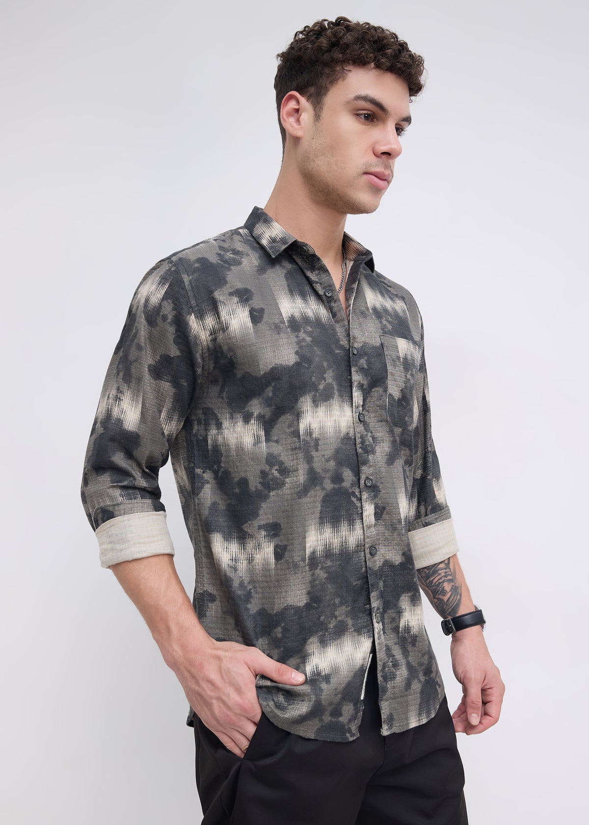 Indication Casual Shirt: Beige