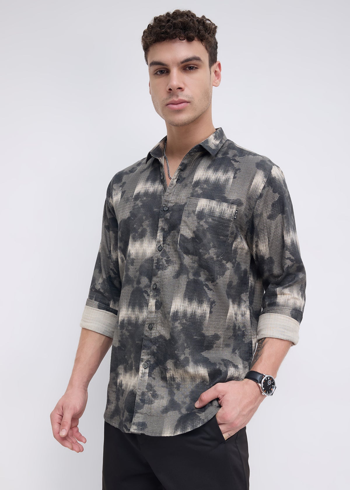 Indication Casual Shirt: Beige