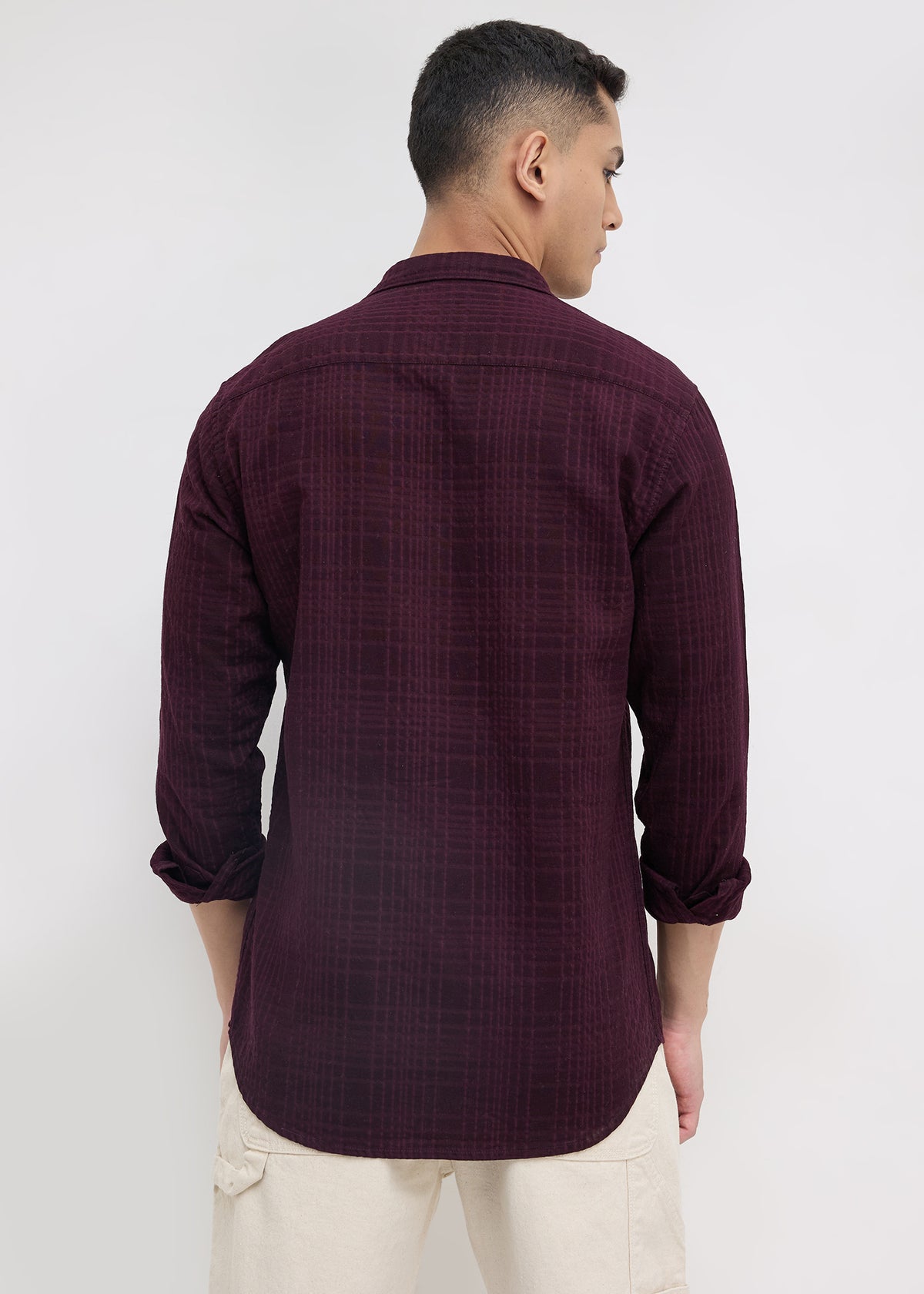 Poppin Full Sleeve Shirt: Wine