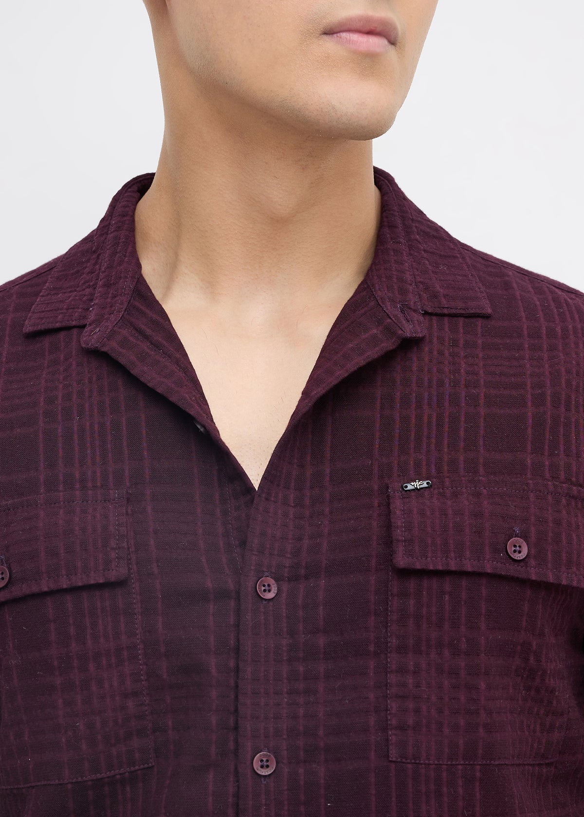 Poppin Full Sleeve Shirt: Wine