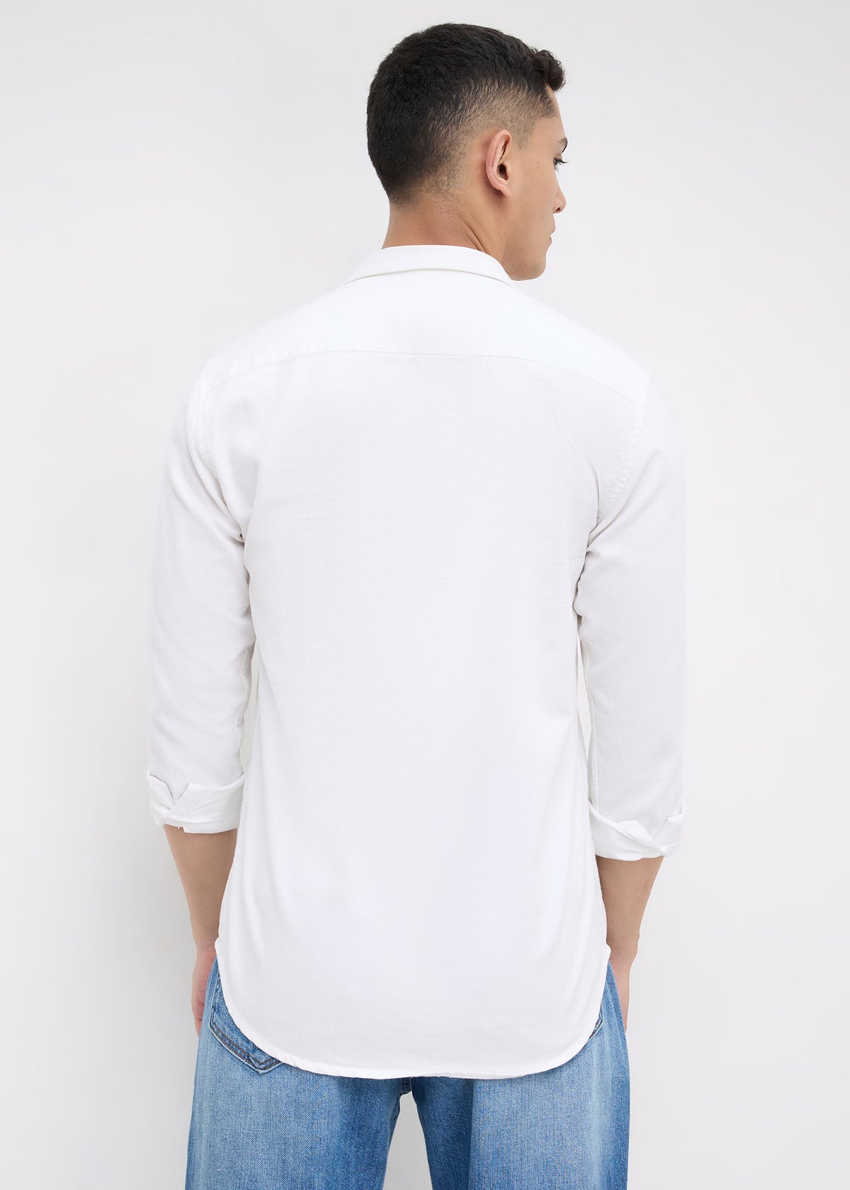 Whether Full Sleeve Shirt: White