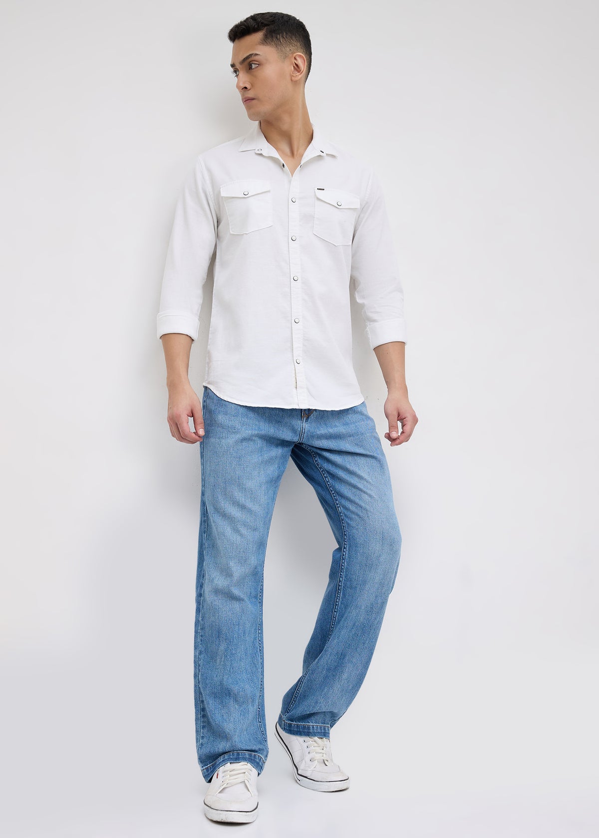 Whether Full Sleeve Shirt: White