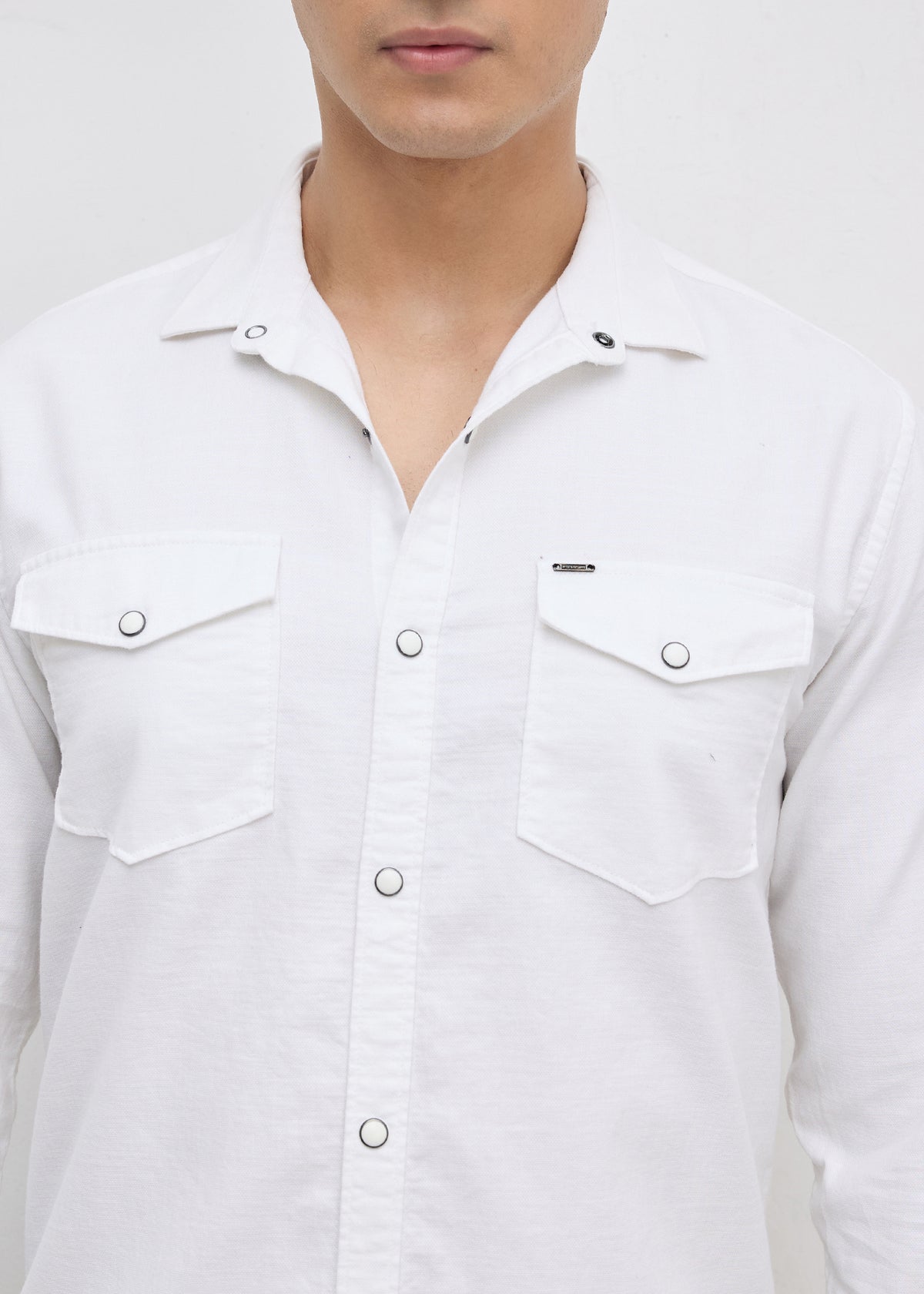 Whether Full Sleeve Shirt: White