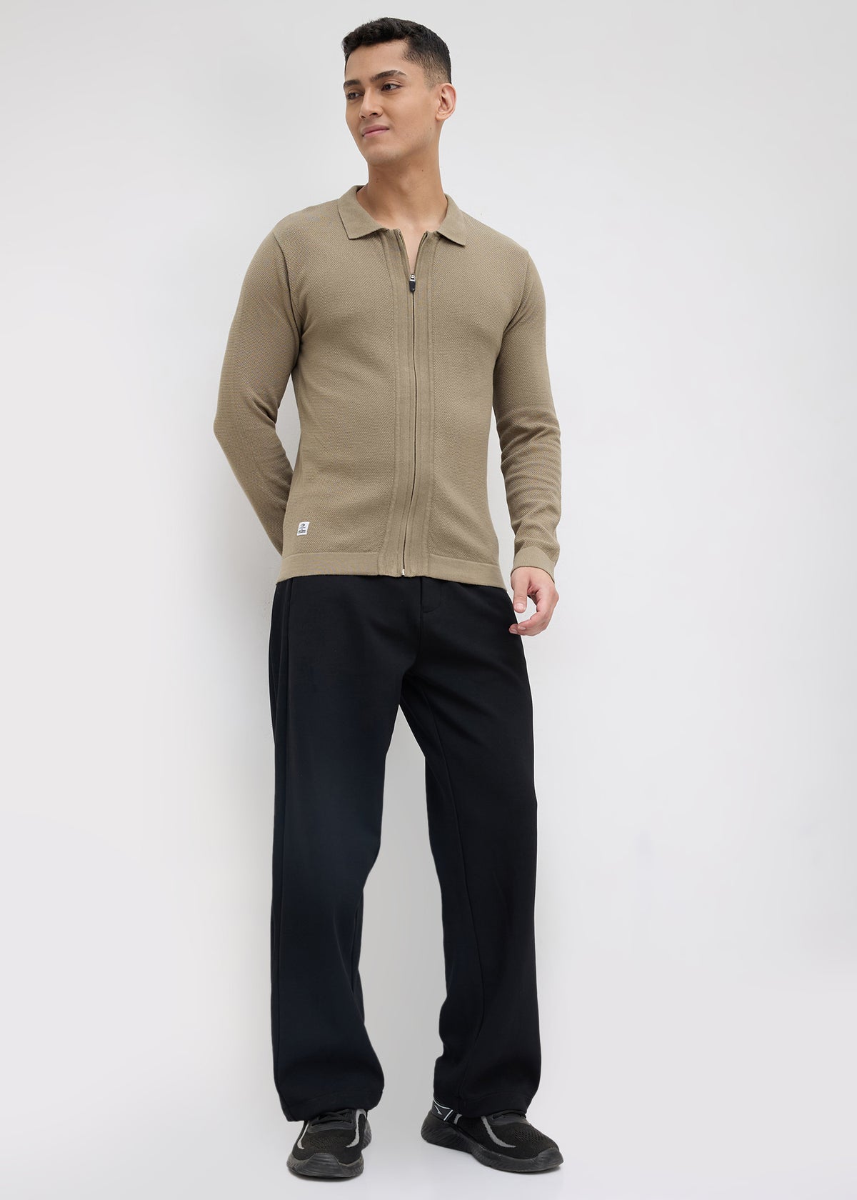 Alvares Knitted Zipper: Olive
