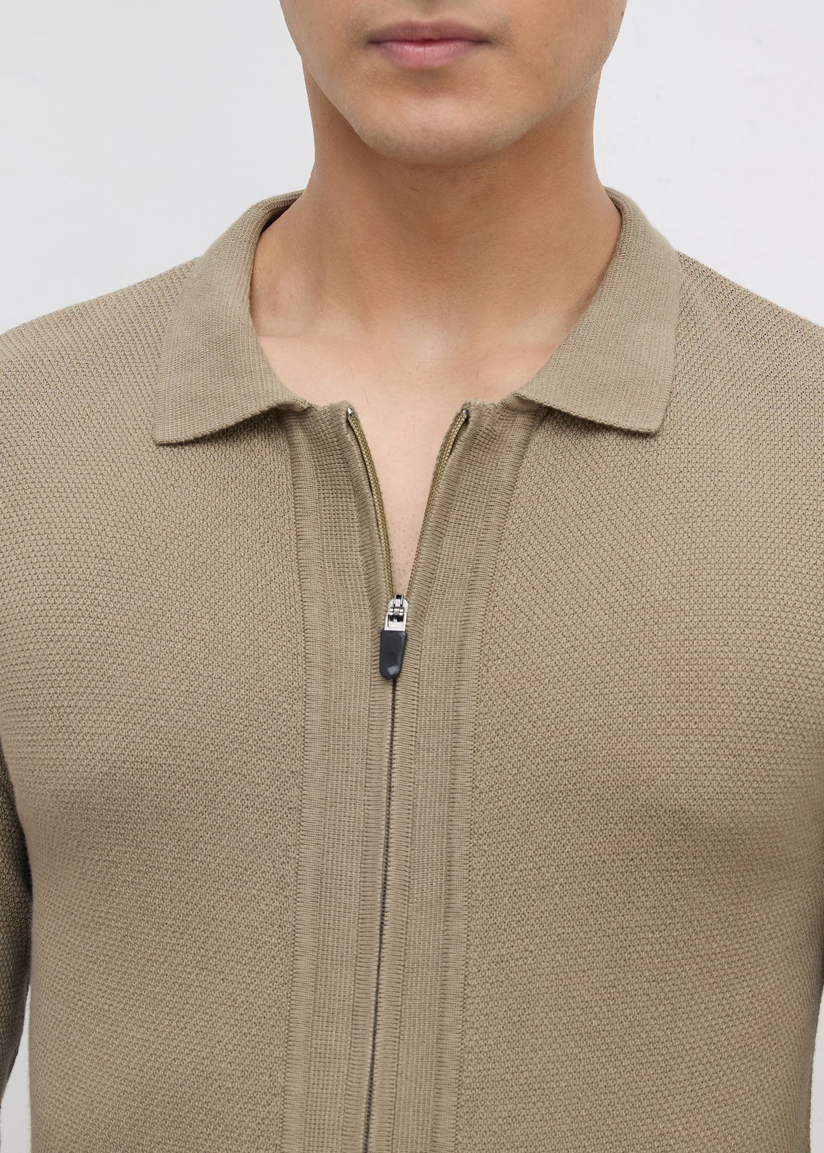 Alvares Knitted Zipper: Olive