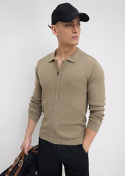 Alvares Knitted Zipper: Olive
