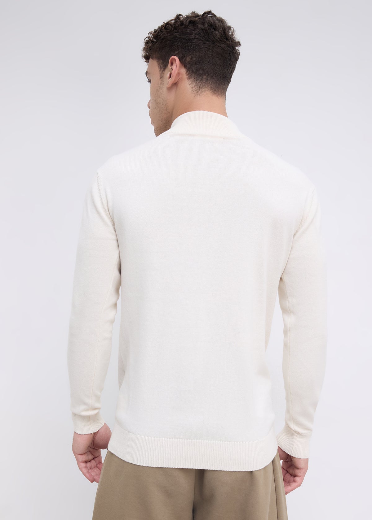 Lauren Half-Zip Sweater: White