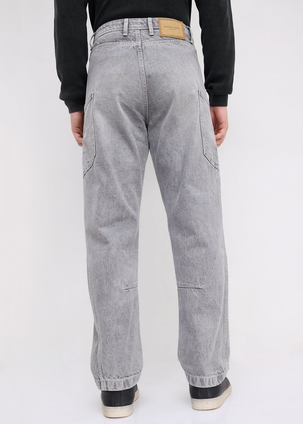 Bilimo Washed Denim Cargo: Light Grey