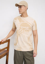 Granton Half Sleeve Graphic T-Shirt: Fawn
