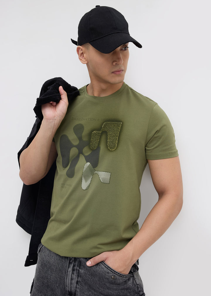 Linhope Graphic T-Shirt: Olive