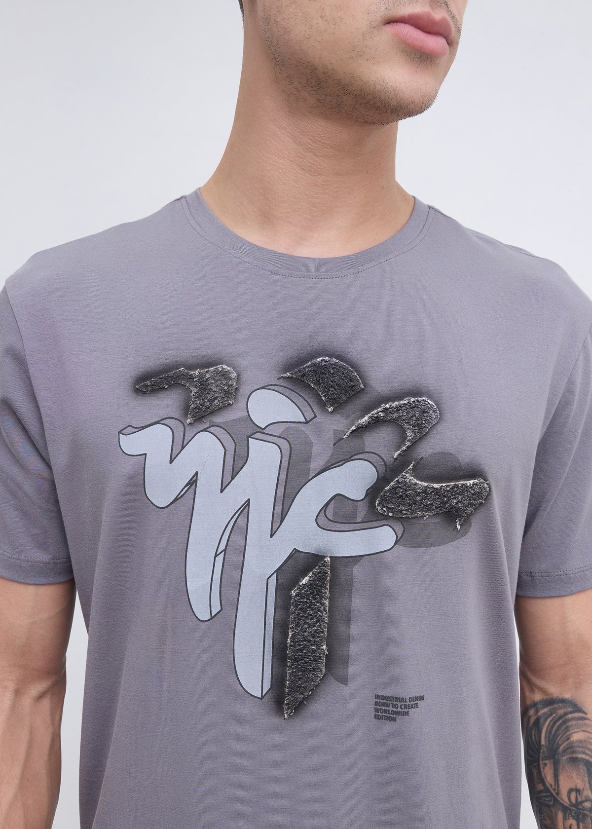 Laverhay Graphic T-Shirt: Charcoal