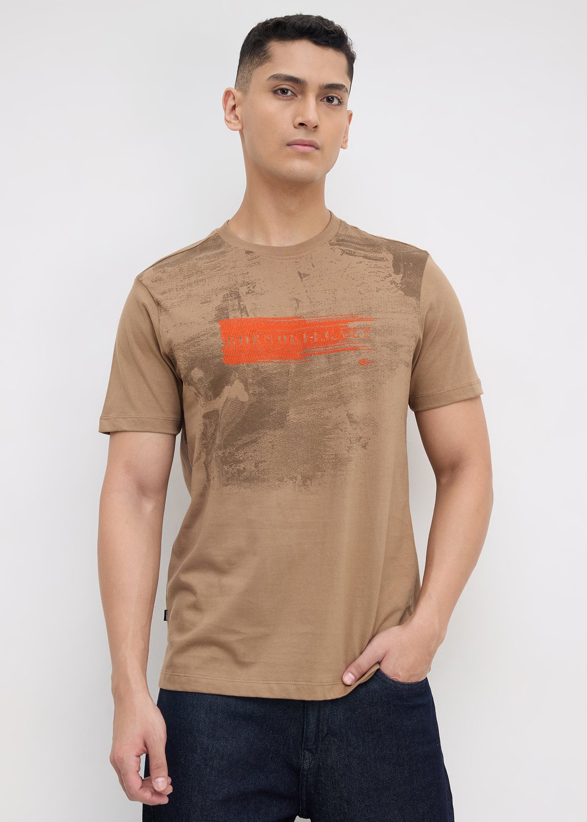 Ettrick Embroidered T-Shirt: Brown