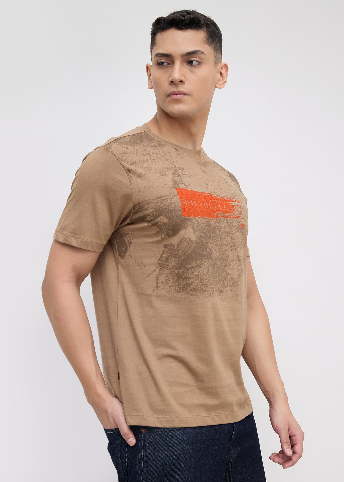 Ettrick Embroidered T-Shirt: Brown