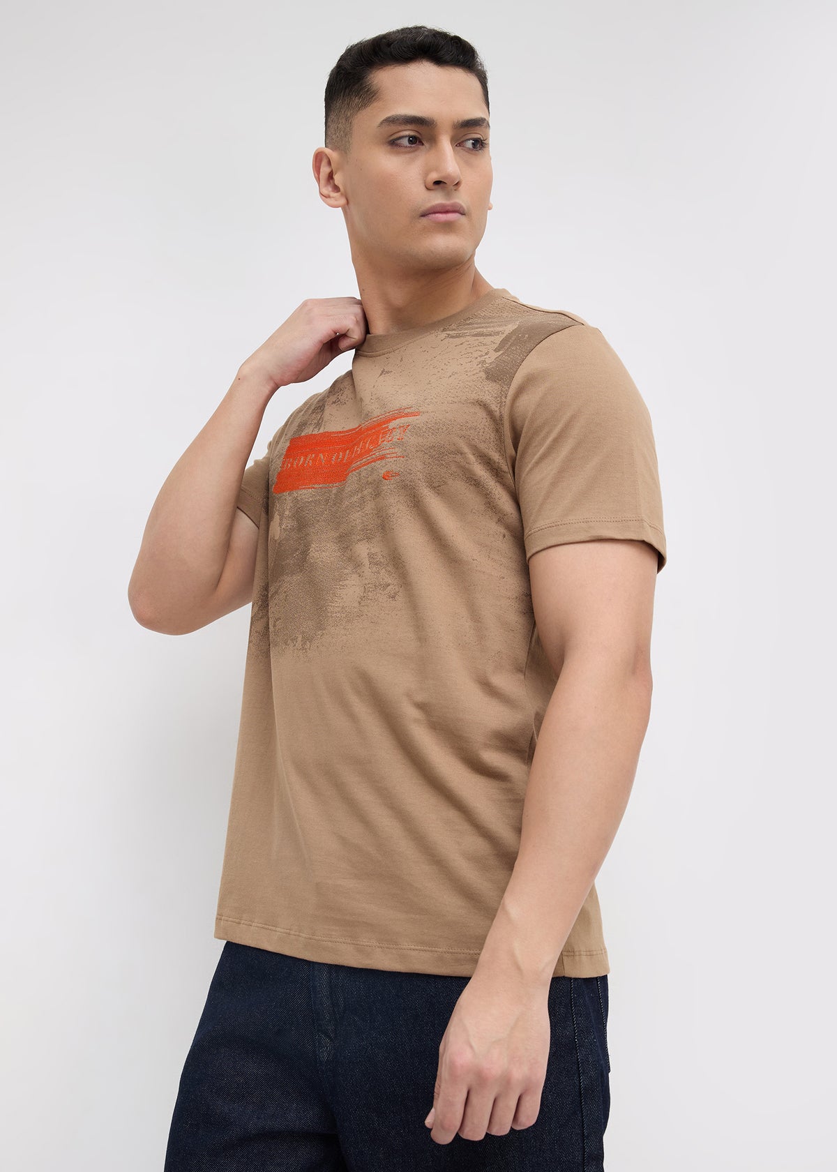 Ettrick Embroidered T-Shirt: Brown