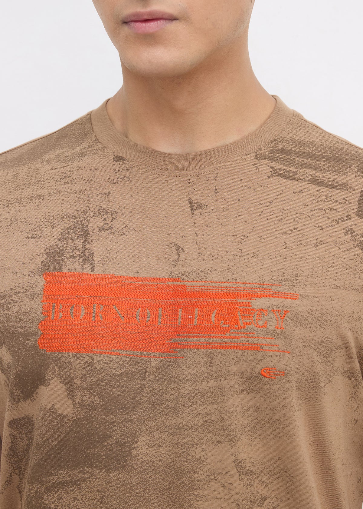 Ettrick Embroidered T-Shirt: Brown