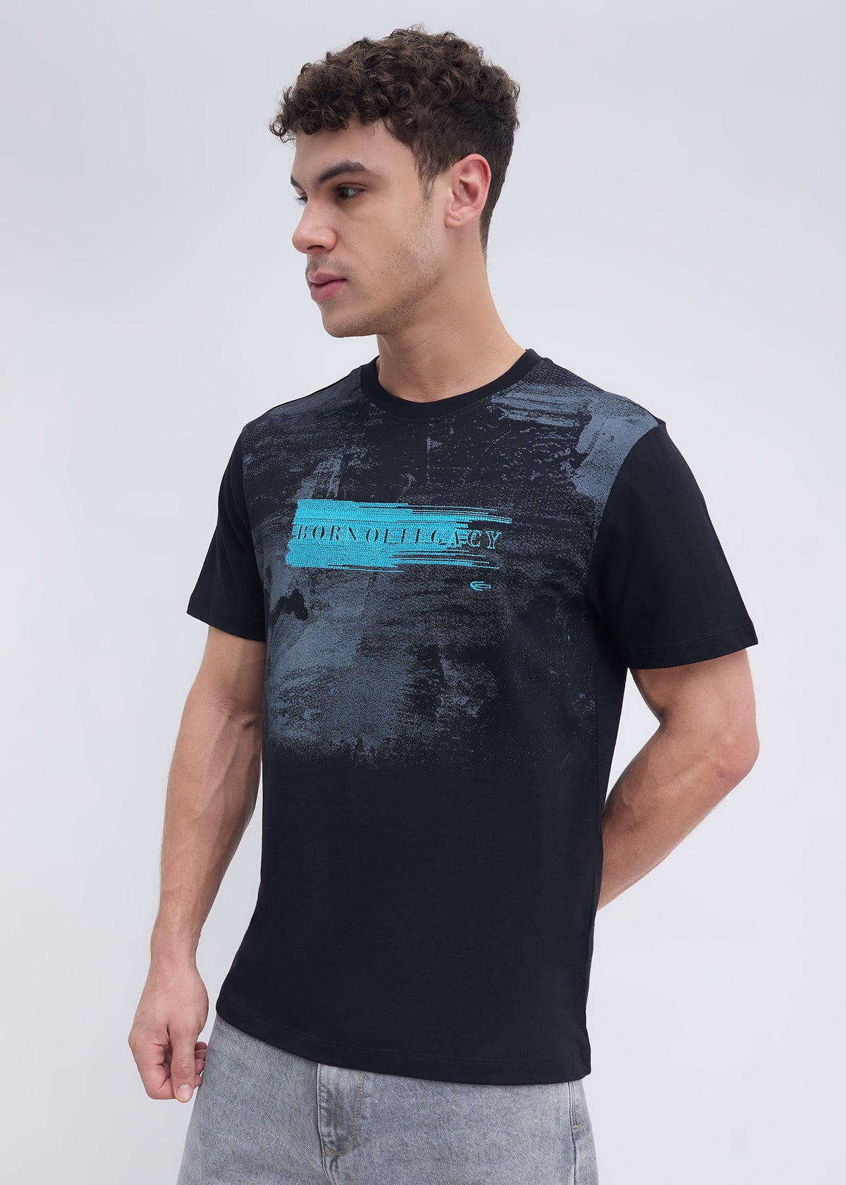 Ettrick Embroidered T-Shirt: Black