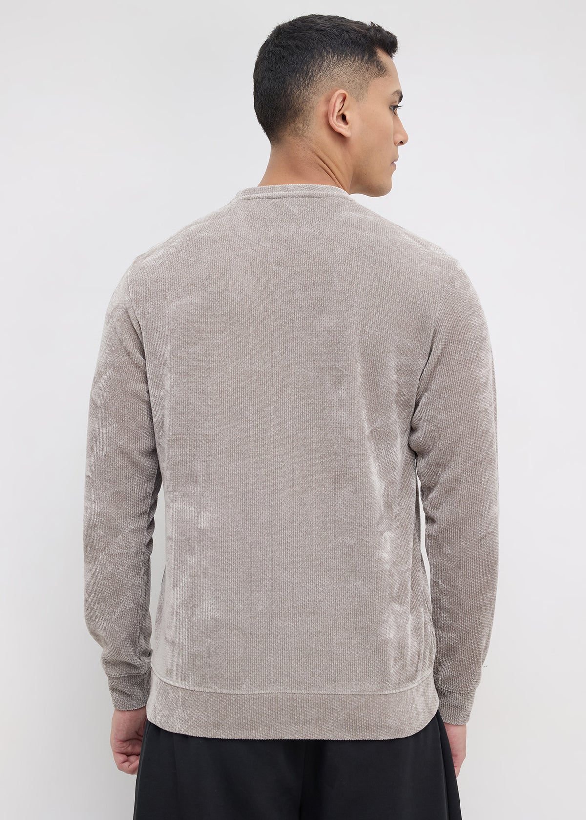 Temprall Textured Sweatshirt: Grey