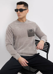 Temprall Textured Sweatshirt: Grey