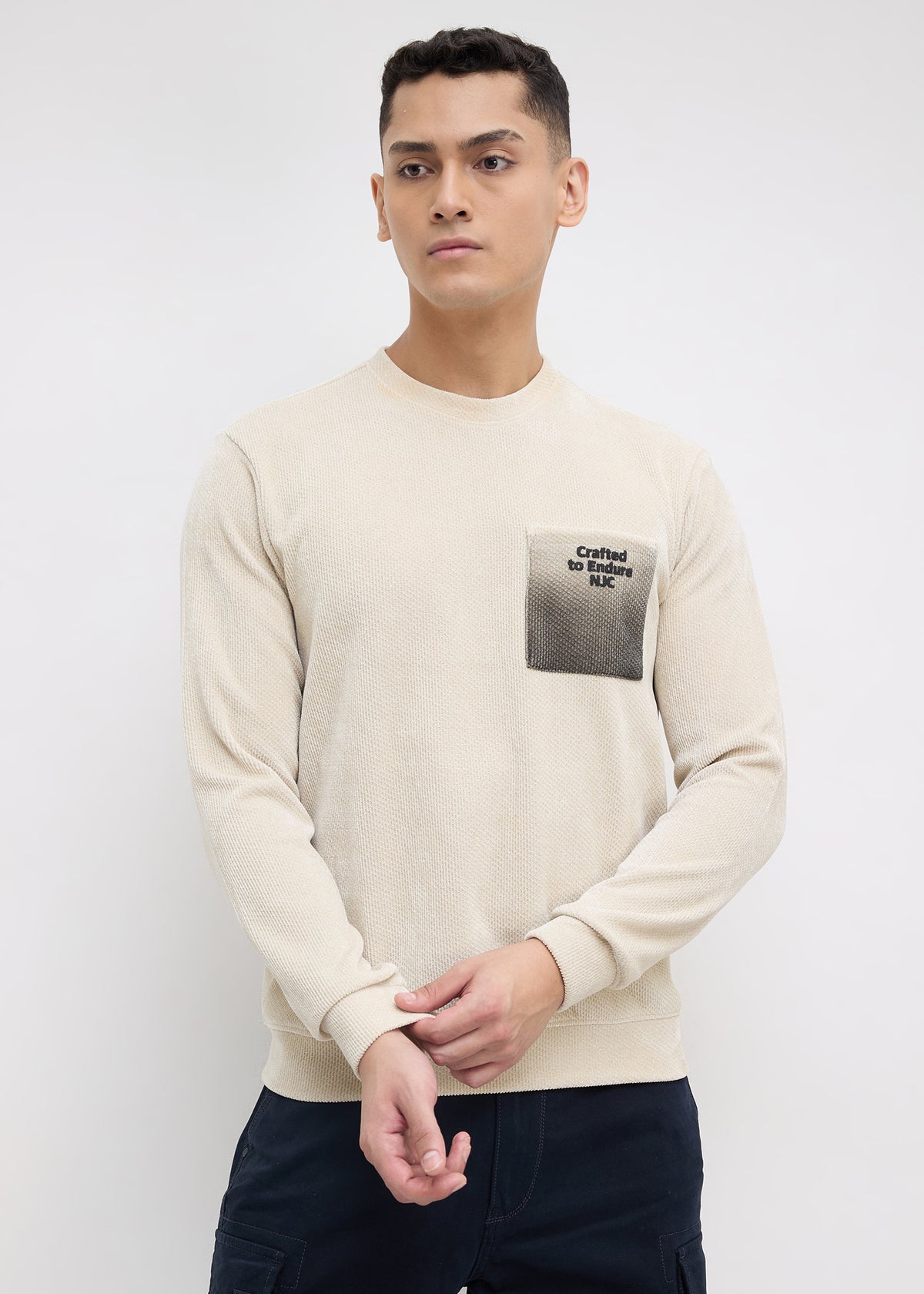 Temprall Textured Sweatshirt: Pista