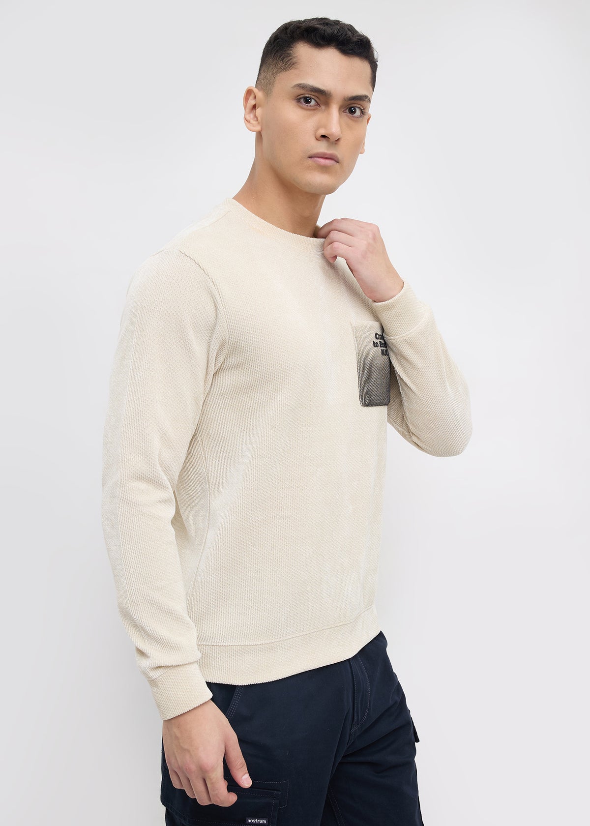 Temprall Textured Sweatshirt: Pista