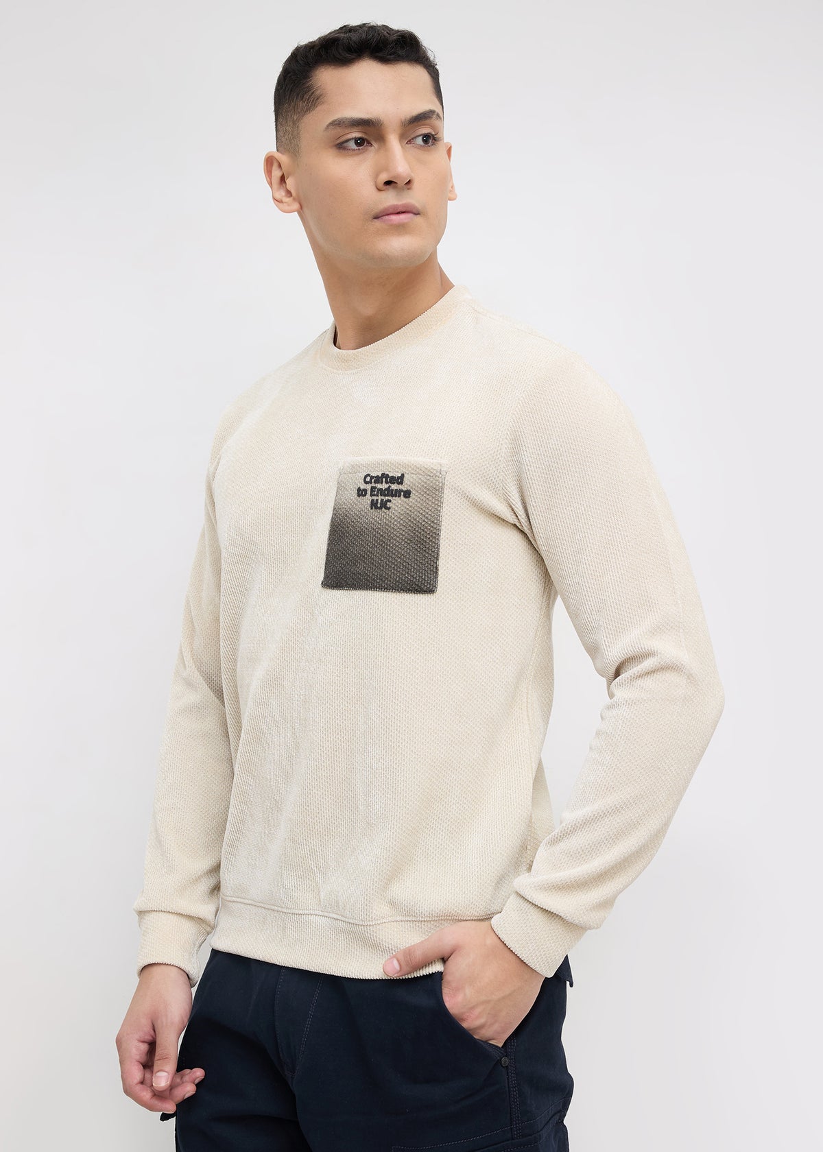 Temprall Textured Sweatshirt: Pista