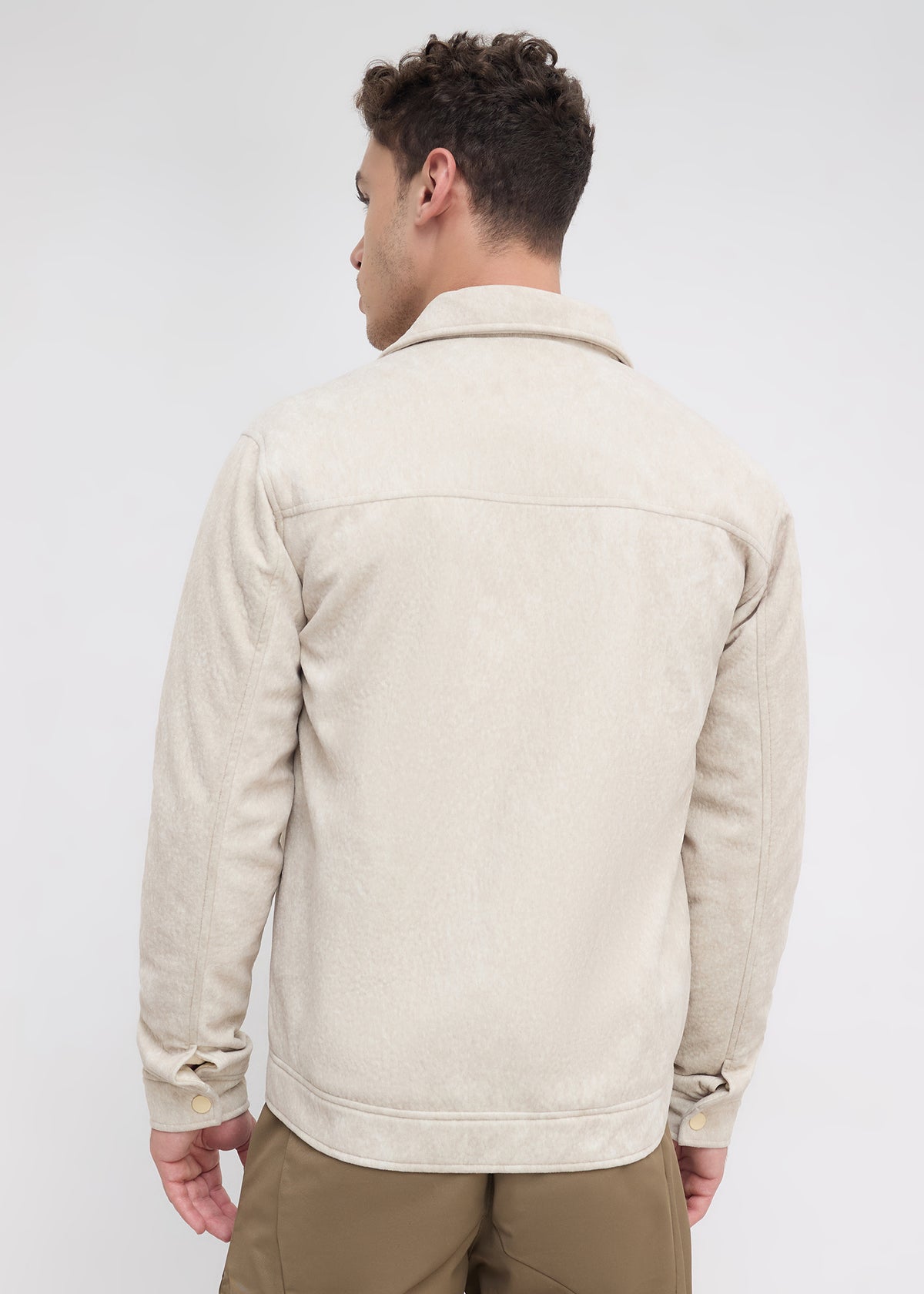 Saanen Soft-Touch Utility Jacket: Fawn