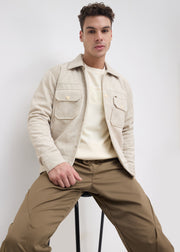 Saanen Soft-Touch Utility Jacket: Fawn