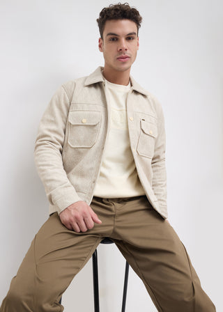 Saanen Soft-Touch Utility Jacket: Fawn