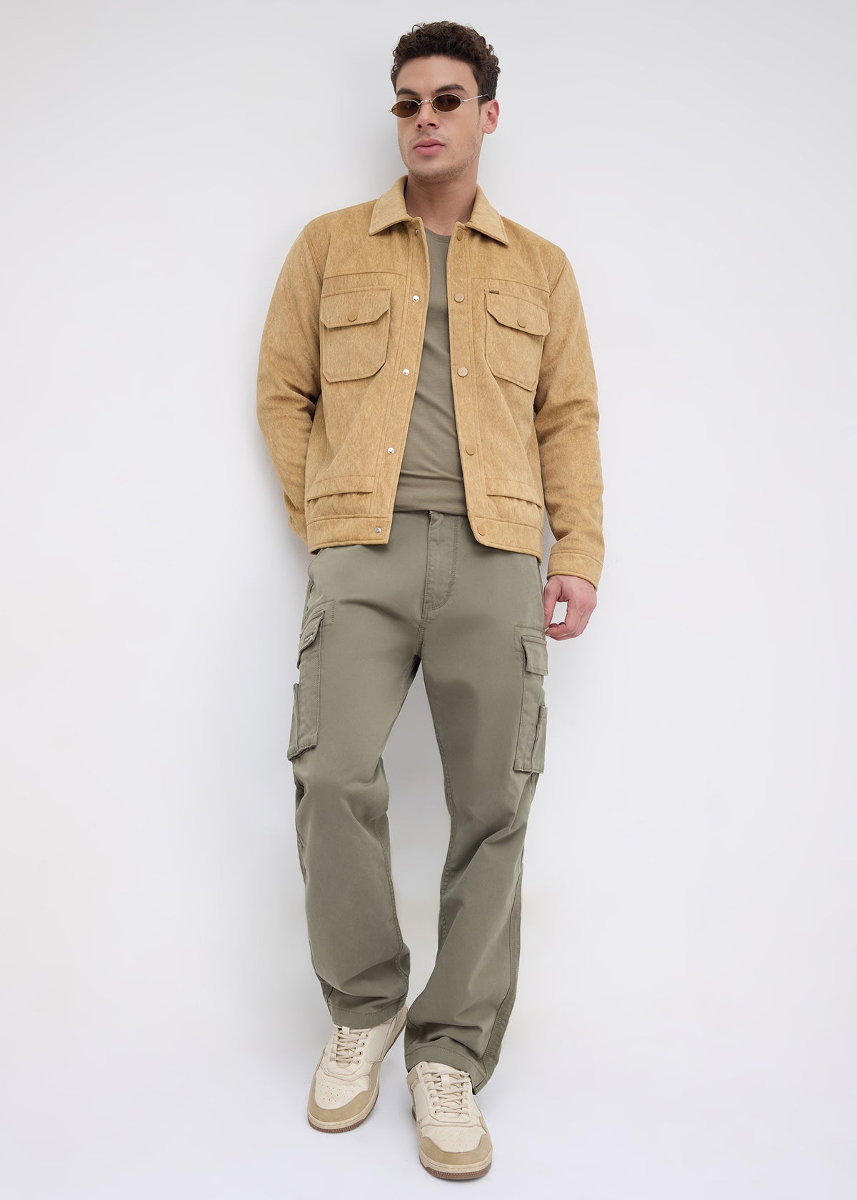 Saanen Soft-Touch Utility Jacket: Khaki